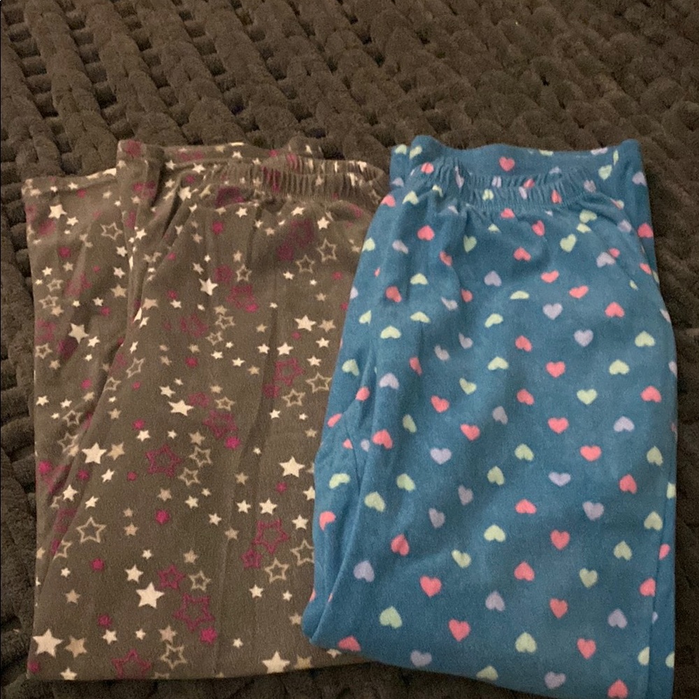 Cozy Women's Pajama Set - Blue and Gray with Heart and Star Patterns
